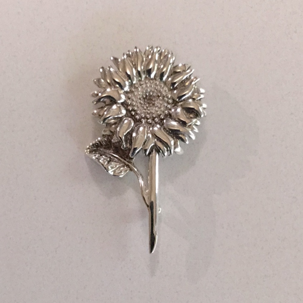 Sunflower Brooch, 925, Taxco, Mexico